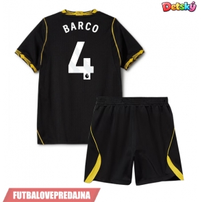 Lacne Dětský Futbalové dres Chelsea Valentin Barco #4 2026-27 Krátky Rukáv - Preč (+ trenírky)
